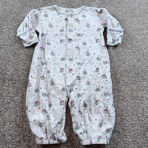 Kissy‎ Kissy Baby Boy Baseball Teddy Bear Pima Cotton Footless Romper SM White